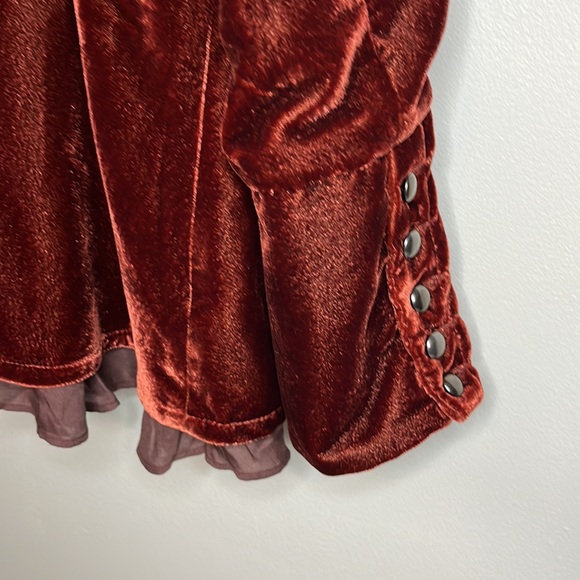 NWT Free People Velvet Military Jacket Blazer New - Picture 7 of 9